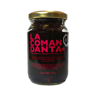 SALSA MACHA 225 G + CHICHARRON DE SERRANO CON JAMAICA CRIOLLA 190 G LA COMANDANTA